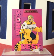 Juuse Saros 2023-24 - Who's Best #Wb-Js Credentials Upper Deck
